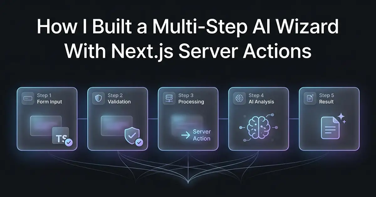 How I Built a Multi-Step AI Wizard With Next.js Server Actions