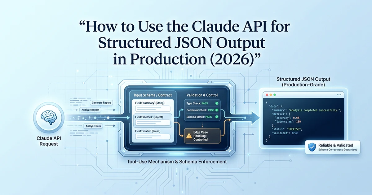 How to Use the Claude API for Structured JSON Output in Production