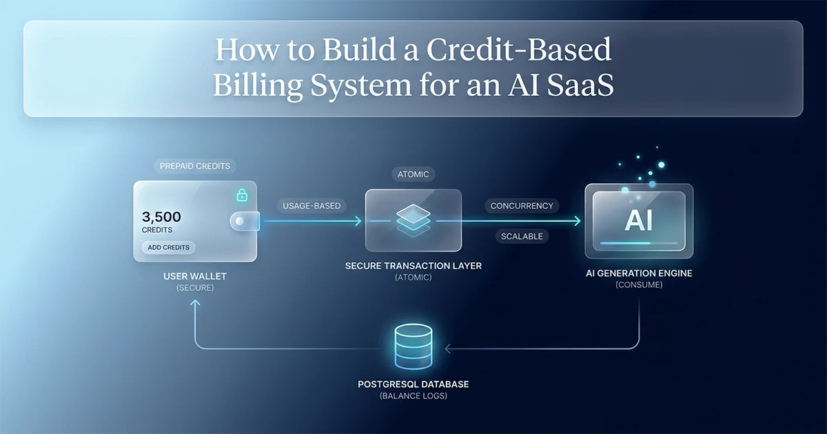 Credit-Based Billing AI SaaS Next.js Stripe PostgreSQL 2026