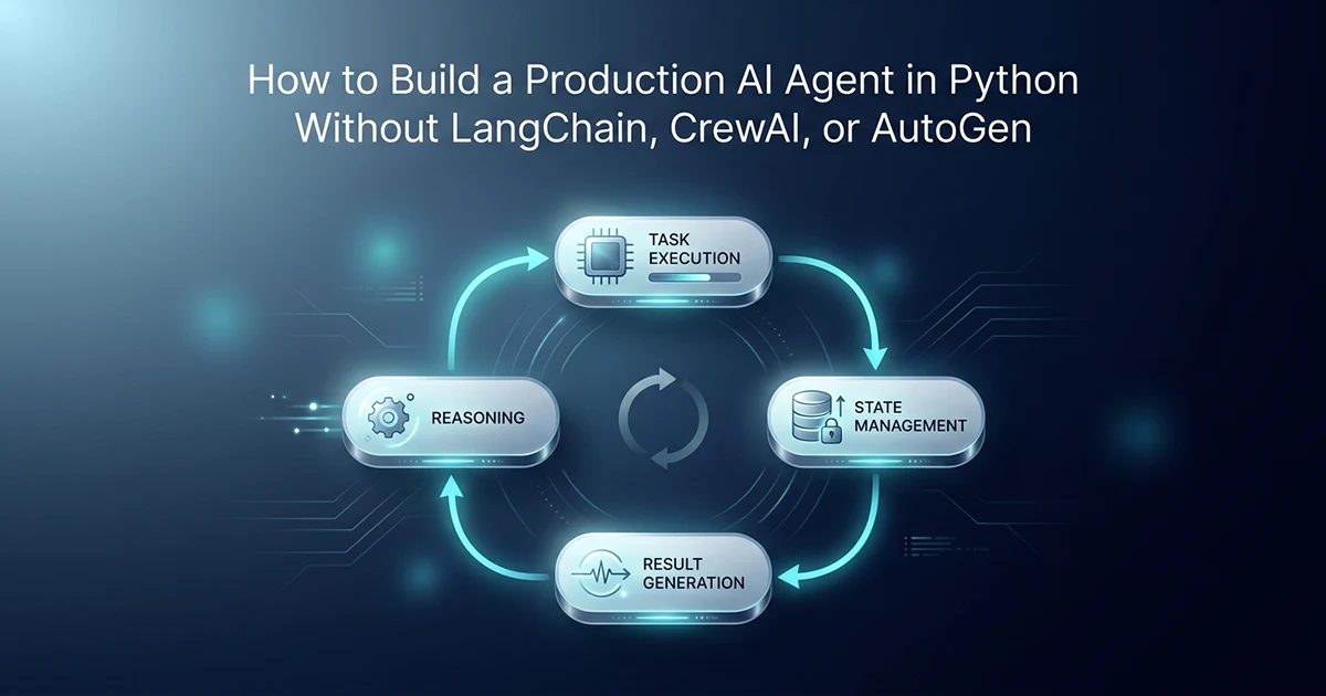 Python AI Agent Without LangChain CrewAI AutoGen Production 2026