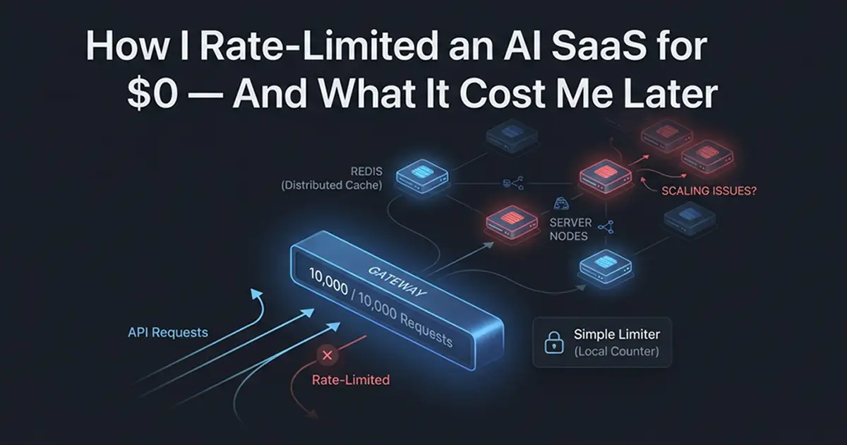 How I Rate-Limited an AI SaaS for $0 — And What It Cost Me Later