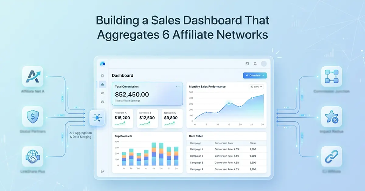 Building a Sales Dashboard That Aggregates 6 Affiliate Networks