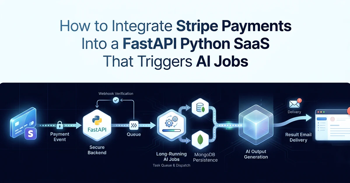 How to Integrate Stripe Payments Into a FastAPI Python SaaS That Triggers AI Jobs